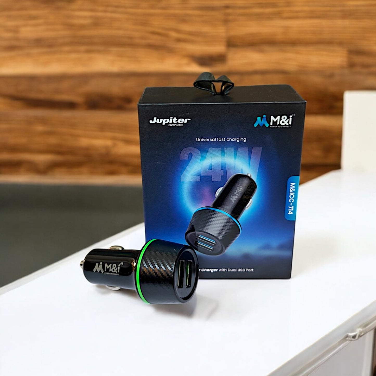 UK-0779 M&i 24W Dual Port Car Charger For Toyota Urban Cruiser , Rapid Fast Turbo Charge