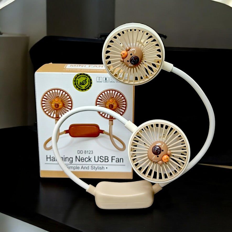 UK-0835 Hand Free Neck Fan, 360 Degree Rotatable Portable Neck Fan