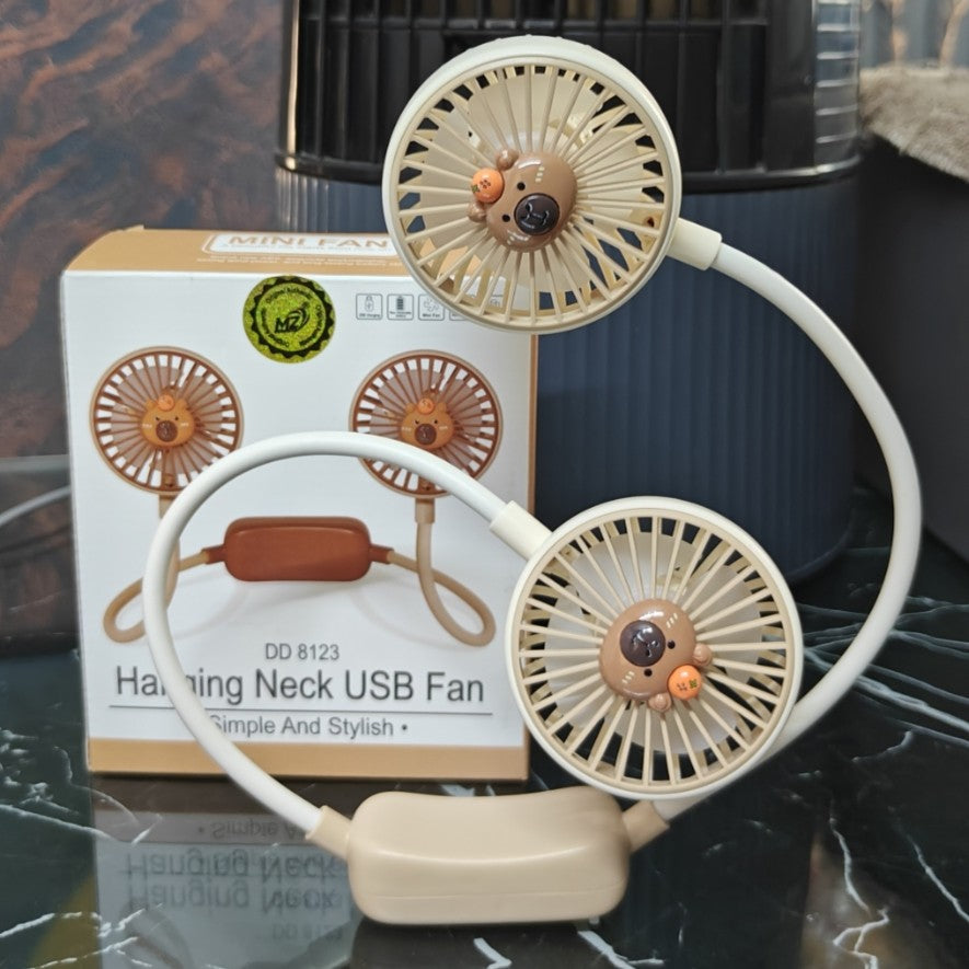 UK-0835 Hand Free Neck Fan, 360 Degree Rotatable Portable Neck Fan