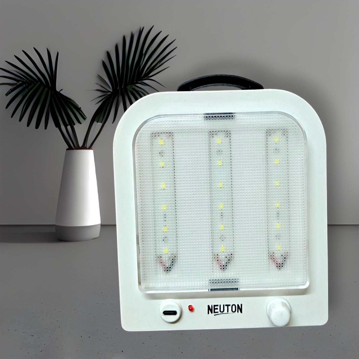 UK-0890 Emergency Rechargeable Led Lantern with 1500 Mah Battery | 18 Individual Led Lights | Brightness Control Feature | in- Built Mobile Charging Point|8 Watt
