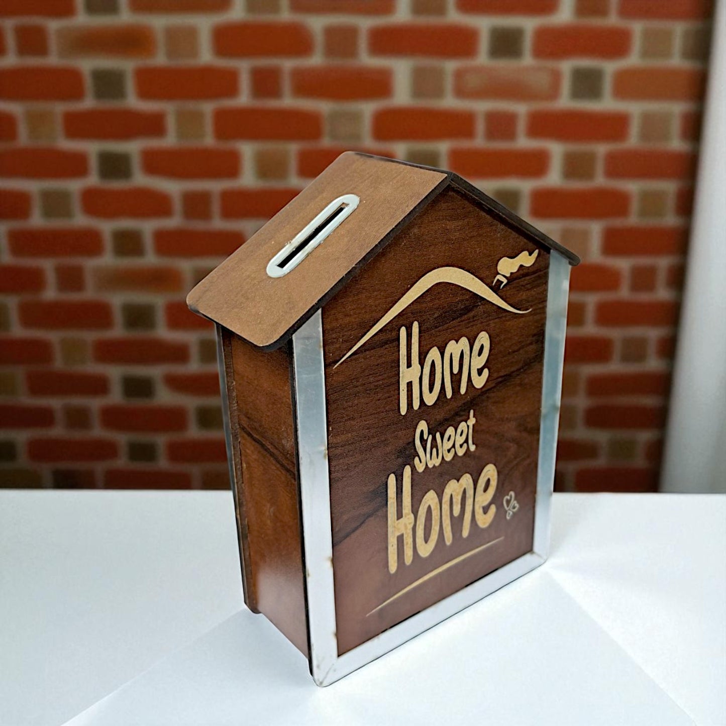 UK-0903 Wooden Money Saving Box for Kids & Adults, Money Bank, Savings Box, Coin Box, Piggy Bank, Smart Money Box, Wooden Coin Box, Money Saver, Piggy Bank with Numbers, Target 50000 Rupees