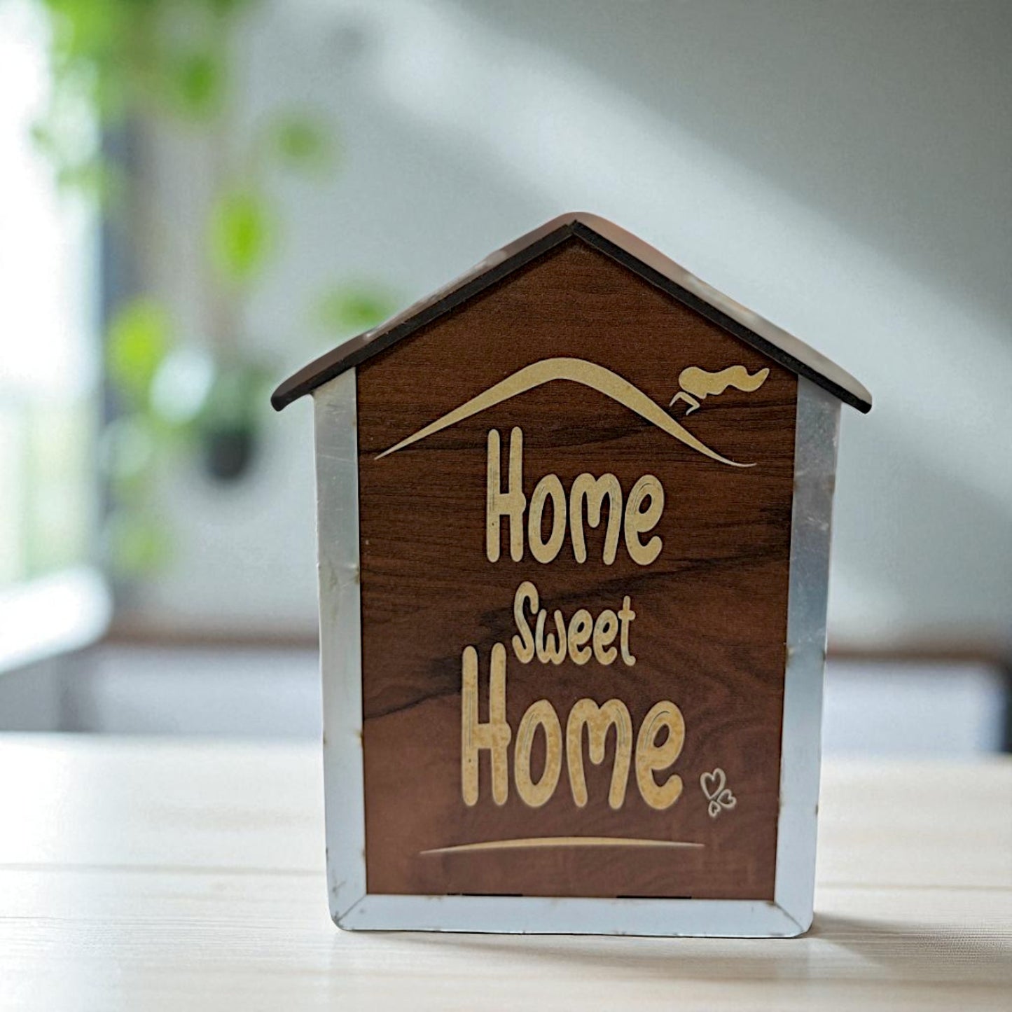 UK-0903 Wooden Money Saving Box for Kids & Adults, Money Bank, Savings Box, Coin Box, Piggy Bank, Smart Money Box, Wooden Coin Box, Money Saver, Piggy Bank with Numbers, Target 50000 Rupees