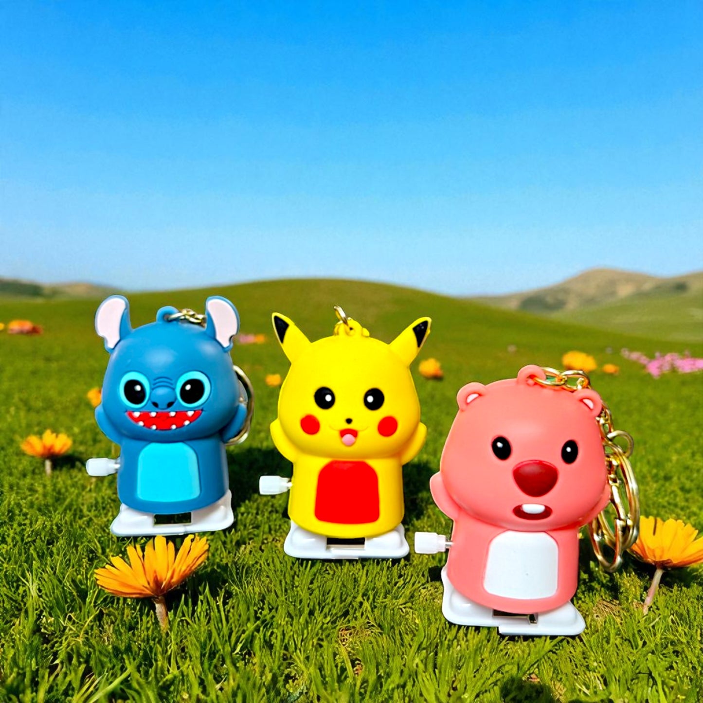 UK-0937 Keychain for College & School Bags | Multicolor & Multidesign | Super Cute Silicone Design