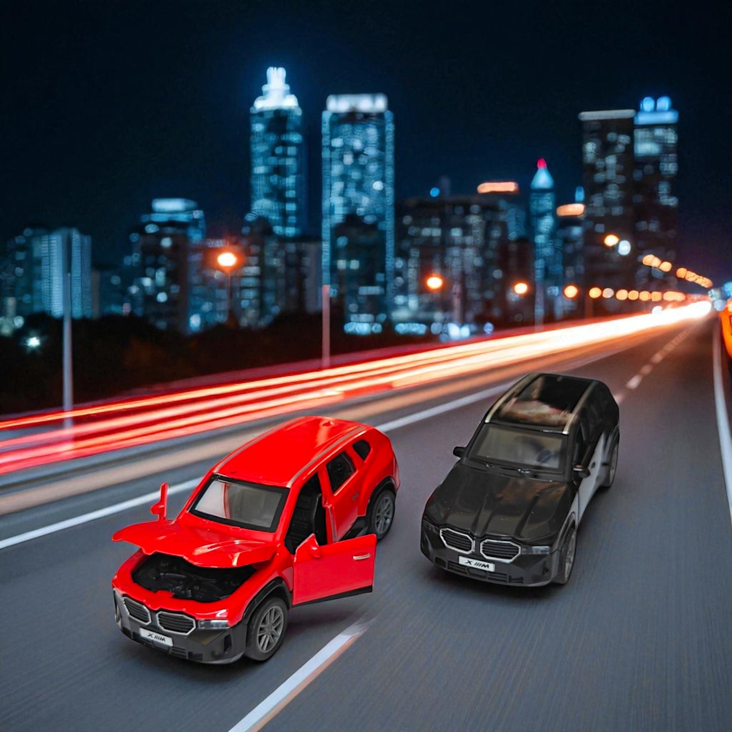 UK-0966 BMW XM Toy Car 1:32 Scale Model,Pull Back Vehicles Alloy Simulation Supercar with Lights and Sound