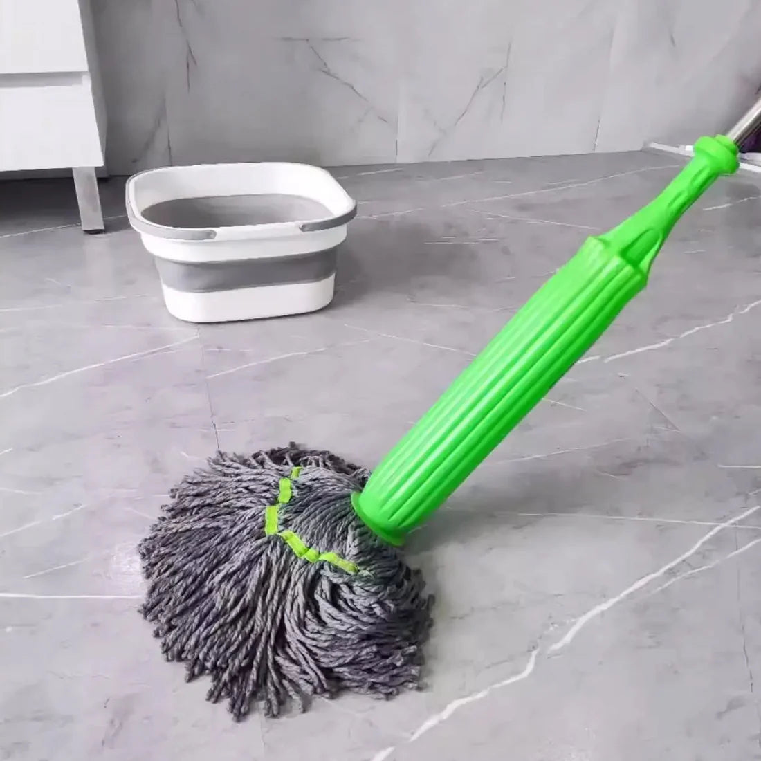 UK-0708 2 in 1 Dehydrated Floor Cleaning Mop || Self-Wringing Floor Mop || 360 Rotatable Adjustable Cleaning Mop, || Microfiber Mop Wet and Dry for Bathroom/Offfice/Home/Outdoor