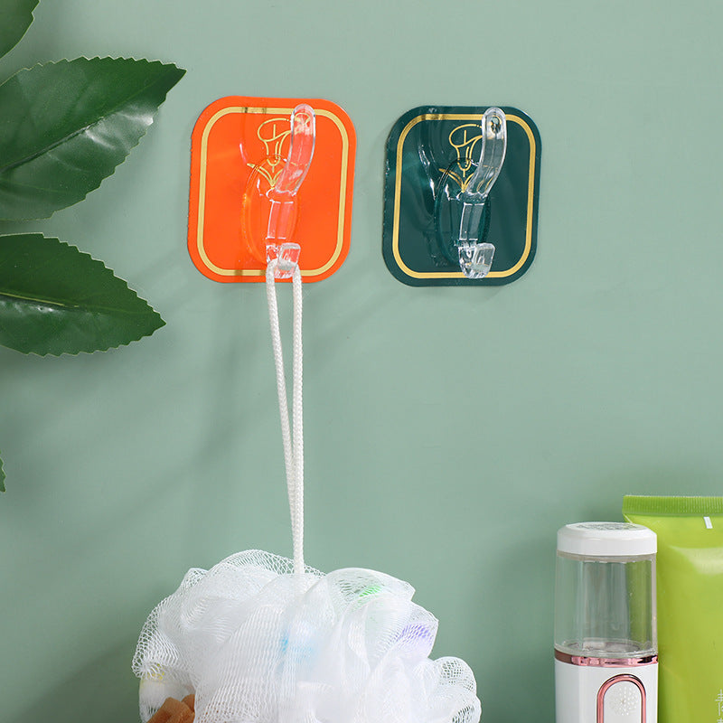 UK-0897 Acrylic Adhesive Hook Wall Mount, No Drilling, Strong Bearing Capacity,Elegant and Functional Design, Versatile Use for Kitchen Bathroom ( 1PC )