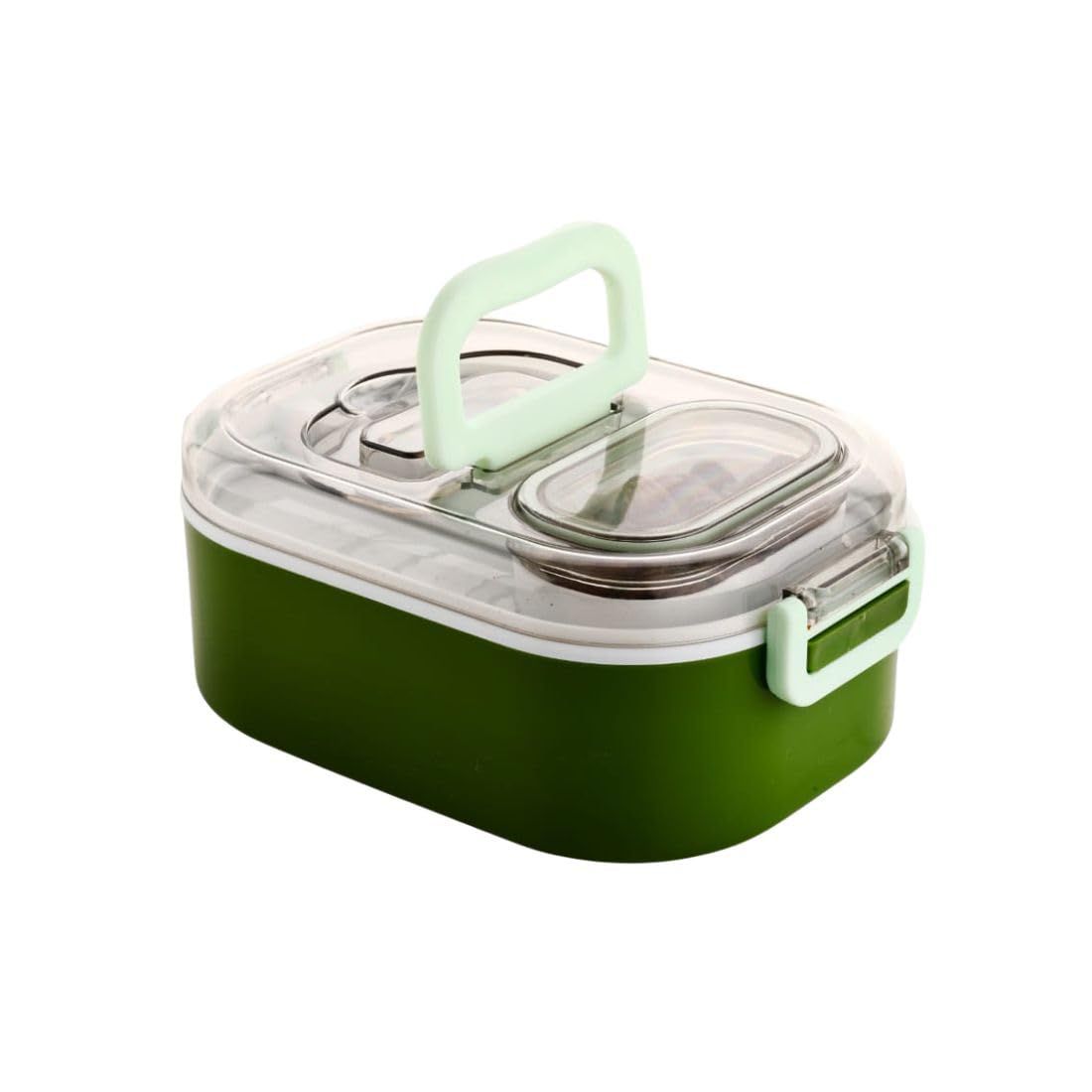 UK-0833 Lunch Box Comes with 1 Small Container, Stylish Anti Spill Lid & 1 Baby Spoon BPA Free, Food Grade Perfect for School