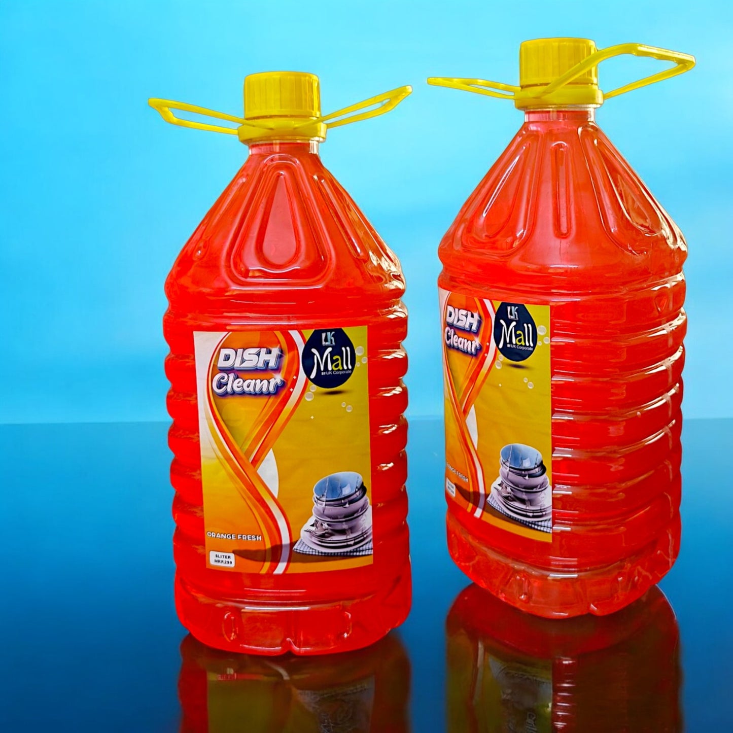 UK-0693 Dish Wash Liquid Gel 5 Litres , Power of LEMON, Leaves No Residue, Grease Cleaner for All Utensils, Concentrated Dishwash Liquid Kitchen Soap