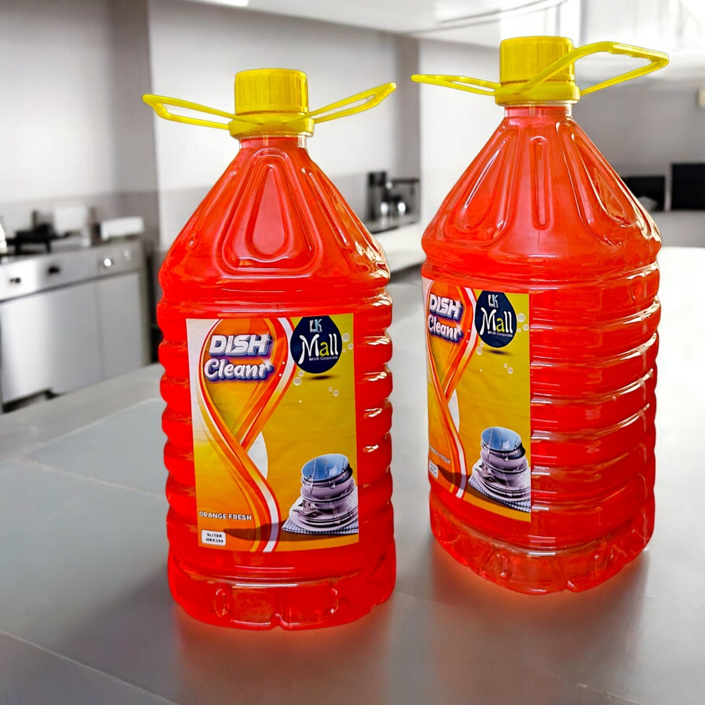 UK-0693 Dish Wash Liquid Gel 5 Litres , Power of LEMON, Leaves No Residue, Grease Cleaner for All Utensils, Concentrated Dishwash Liquid Kitchen Soap