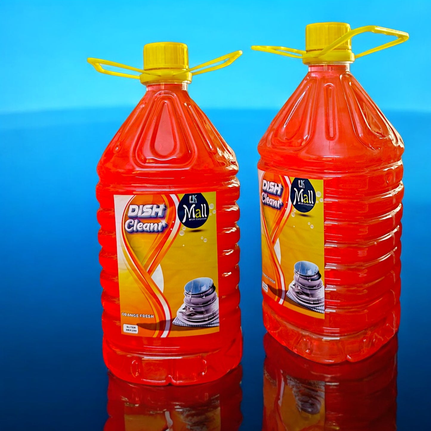 UK-0693 Dish Wash Liquid Gel 5 Litres , Power of LEMON, Leaves No Residue, Grease Cleaner for All Utensils, Concentrated Dishwash Liquid Kitchen Soap
