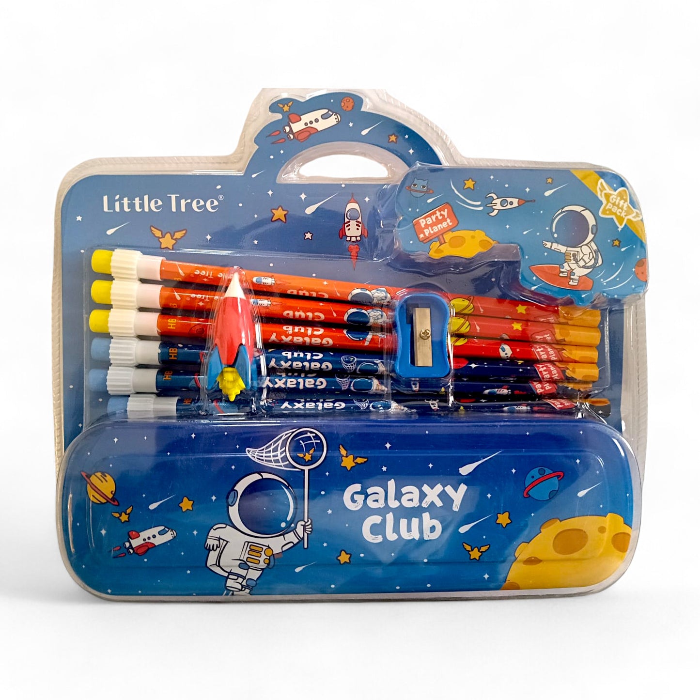 UK-0567 Preili's Galaxy Club Space Galaxy Club Space Rocket Art Metal Pencil Box