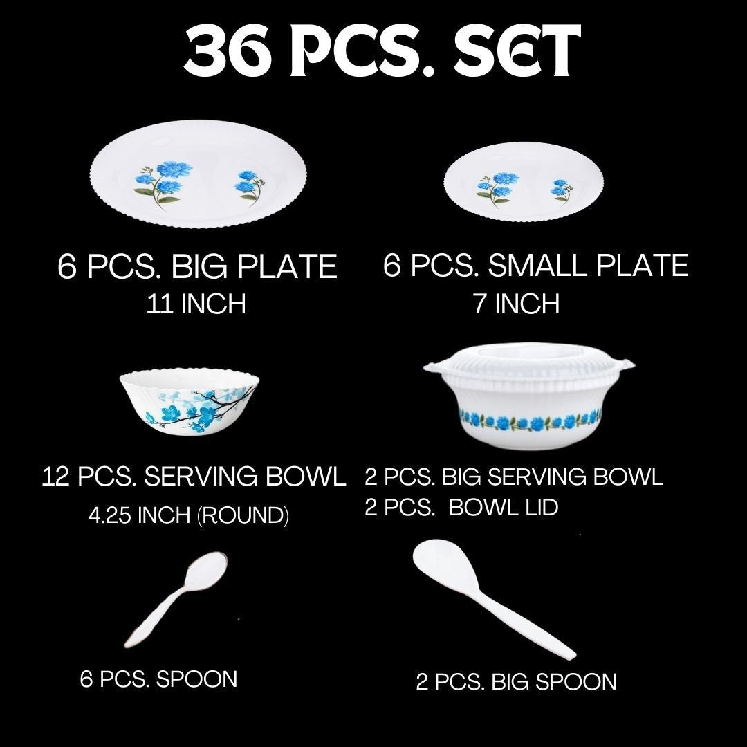 UK-0600 36 Pieces Dinner set | Dining & Gifting | Plates,Bowls & Spoons