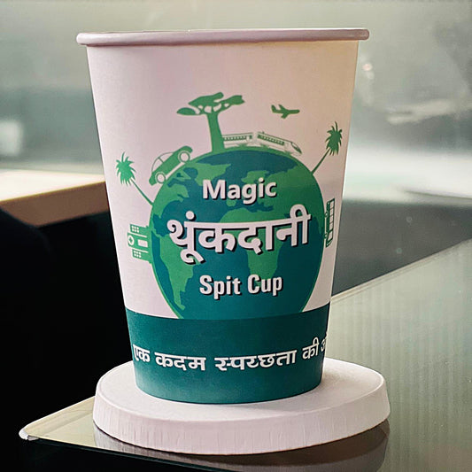 Magic Spitting Cup,Sputum Spit Mug with Lid Cover Spill Proof Cough Spitter Pot for Home Office Hospital Car, Leak Proof, Odorless,(THUKDANI)