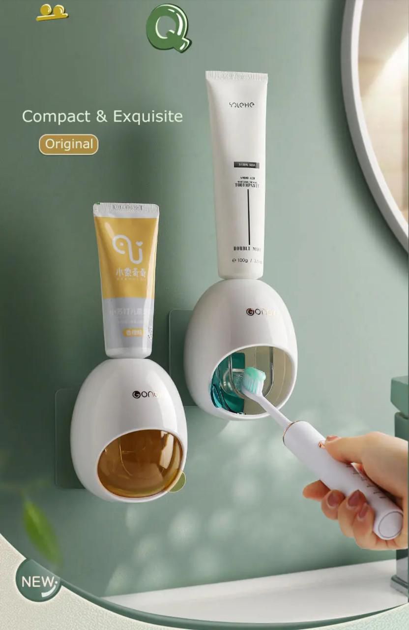 UK-1088 Wall Mounted Automatic Toothpaste Dispenser Organizer, Toothpaste Squeezer for Boy & Girl, Adults, Bathroom, Multicolor( 1pc )
