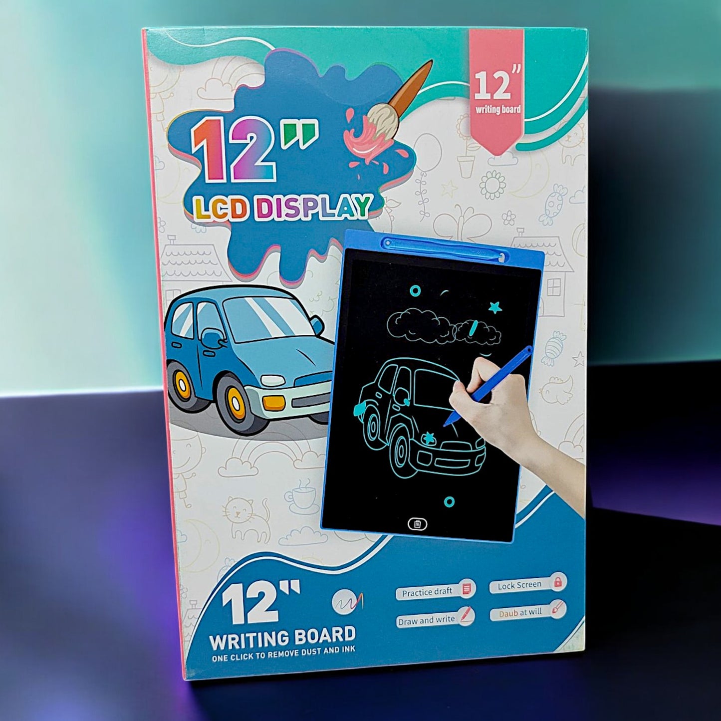 UK-0749 12 inch LCD Writing Tablet for Kids Writing pad for Study, Drawing Tablet, Slate Board, E-Note Pad, Remove Button, Handwriting Best Birthday Gifts for Adults & Kids
