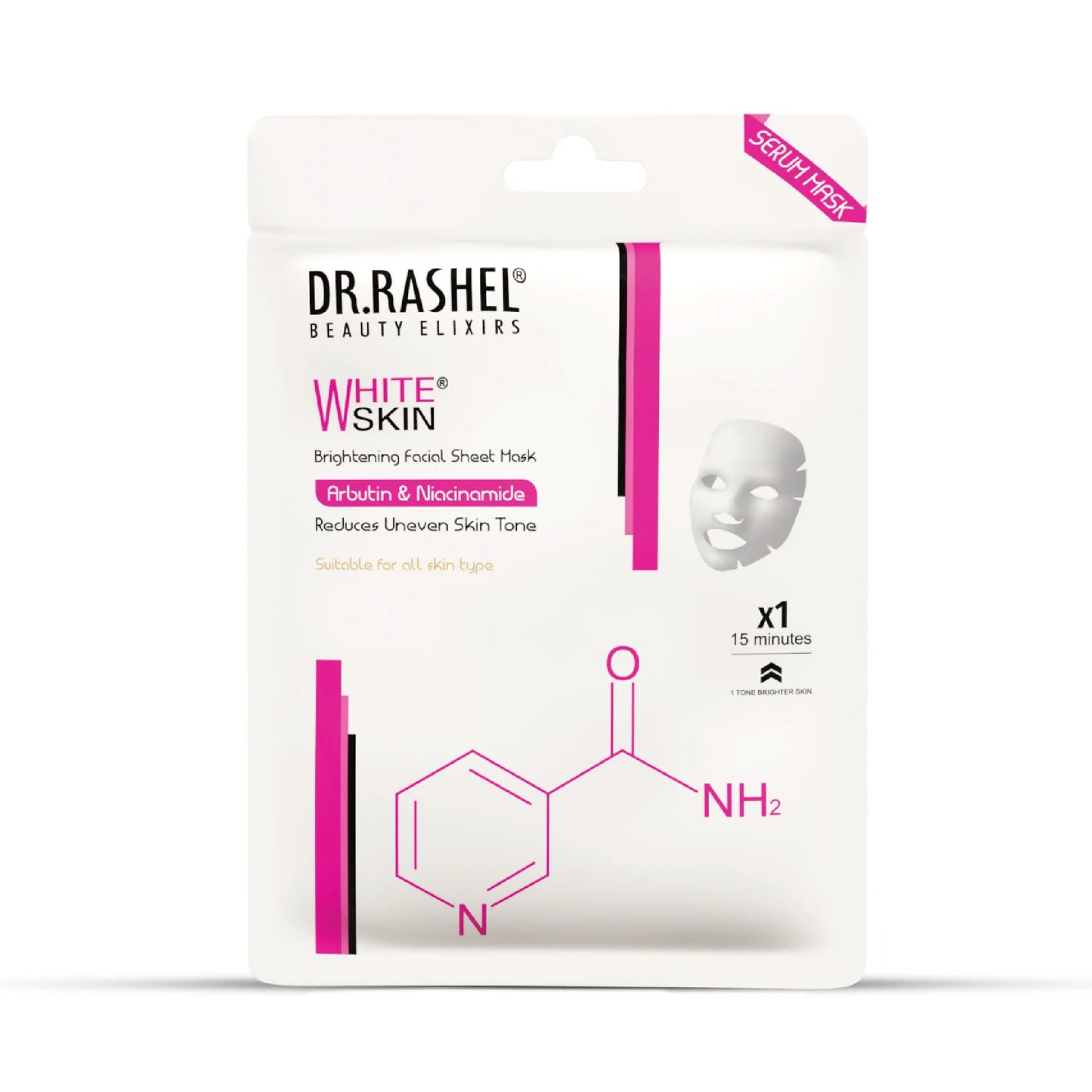 UK-0605 DR.RASHEL White Skin Sheet Mask with Serum (1pc)