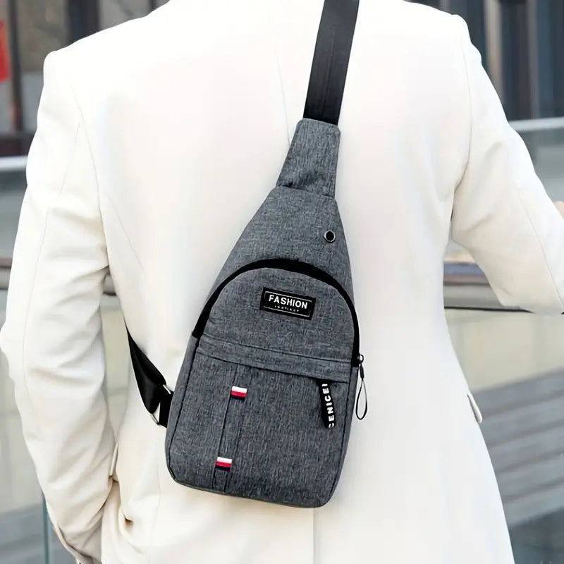 UK-0378 Waterproof Travel Hiking Jogging Cross Chest Bag For Men Single Shoulder Gym Picnic & Daily Use Small Items and One Side With Outdoor (MULTI COLOR )