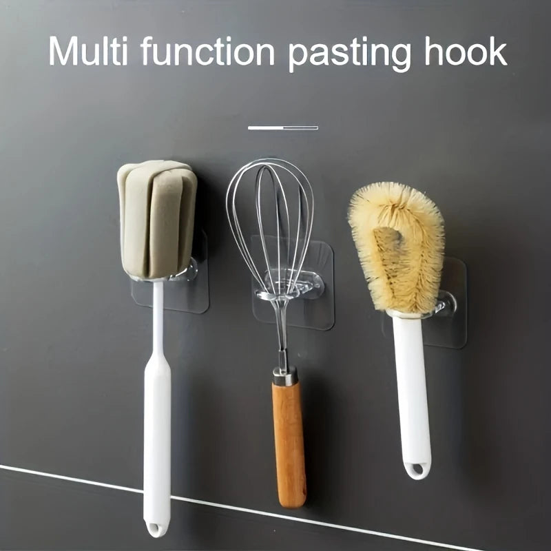 UK-0824 Wall Mount Hook, Multi-Functional Horizontal and Vertical Adhesive Hanger for Curtains and Clothes, Adjustable Direction, Utility Hooks (1PC)