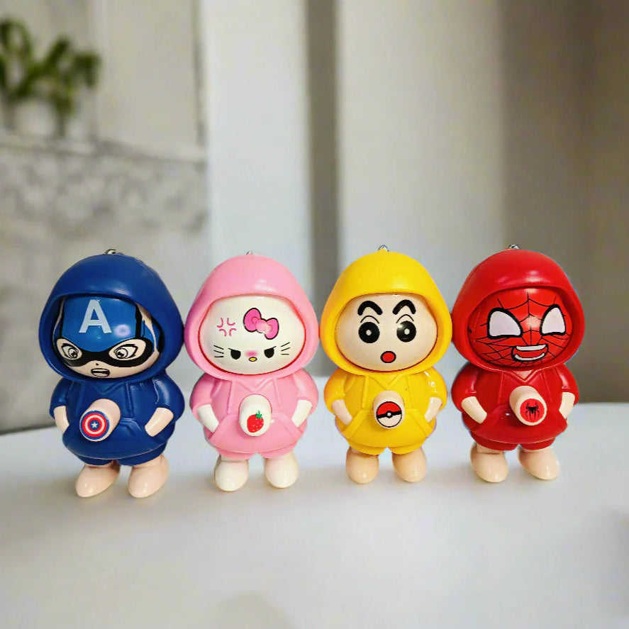 UK-0905 Shinchan Face Changing Keychain | Cartoon Shinchan ABS Key Holder | 3D Expression Changing Model | Cute Unisex Toy Keychain for Bags & Keys