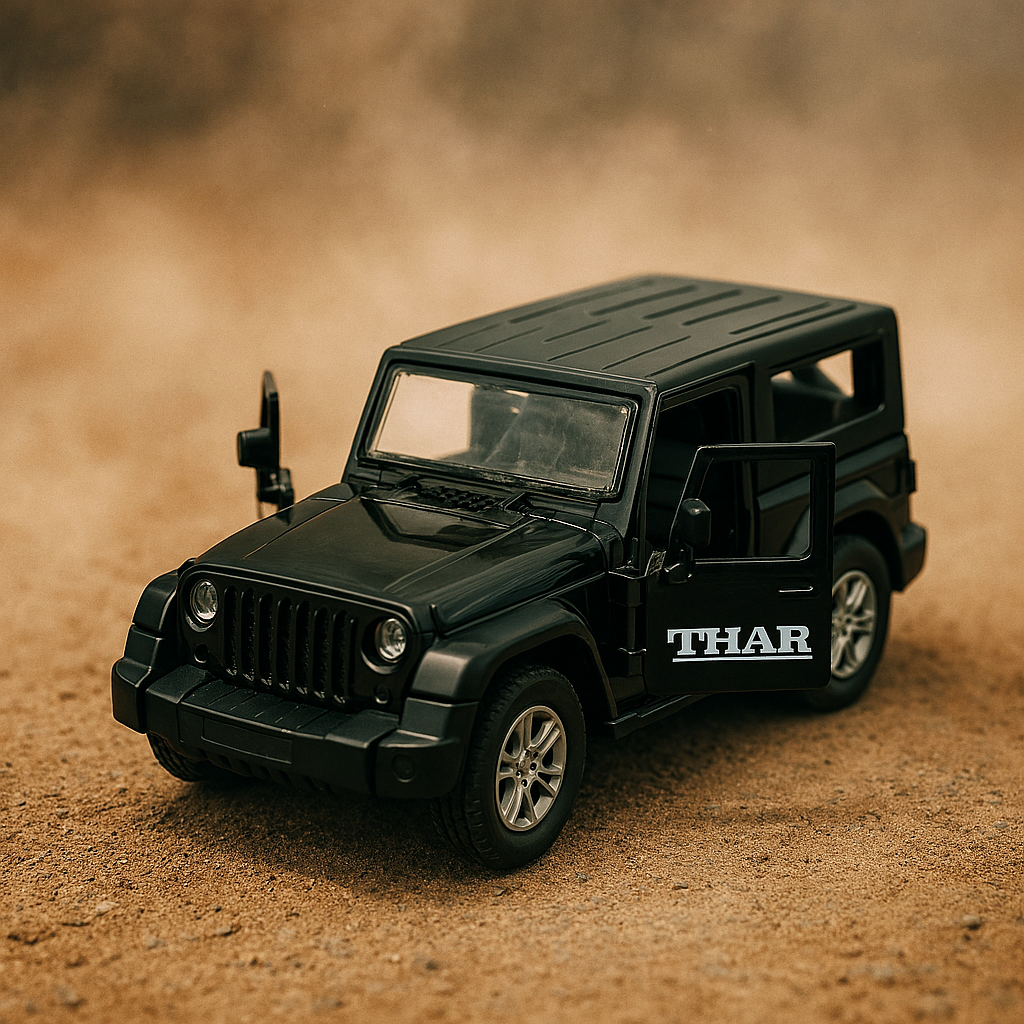 UK-0942 Thar Die-Cast Metal Toy for Kids | Pull Back Action Miniature Scaled Model Car | Openable Doors