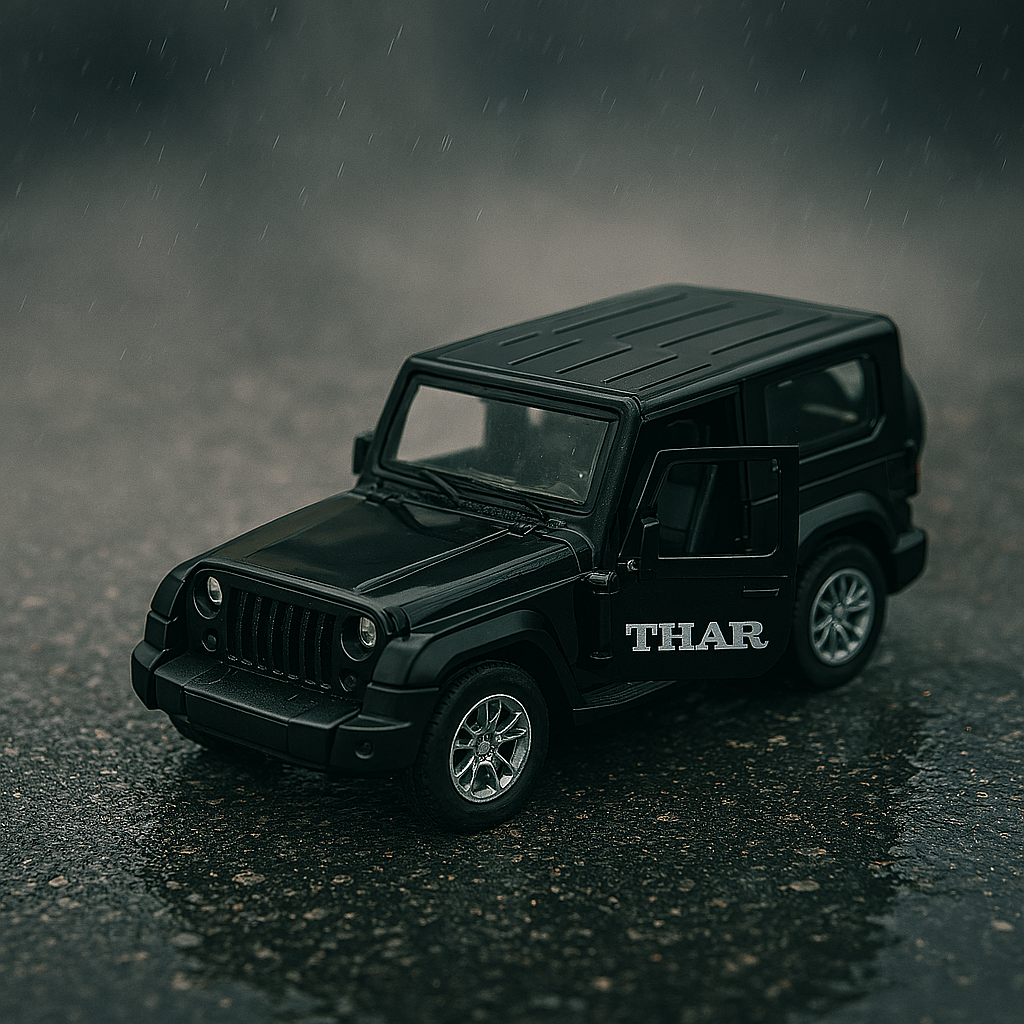 UK-0942 Thar Die-Cast Metal Toy for Kids | Pull Back Action Miniature Scaled Model Car | Openable Doors