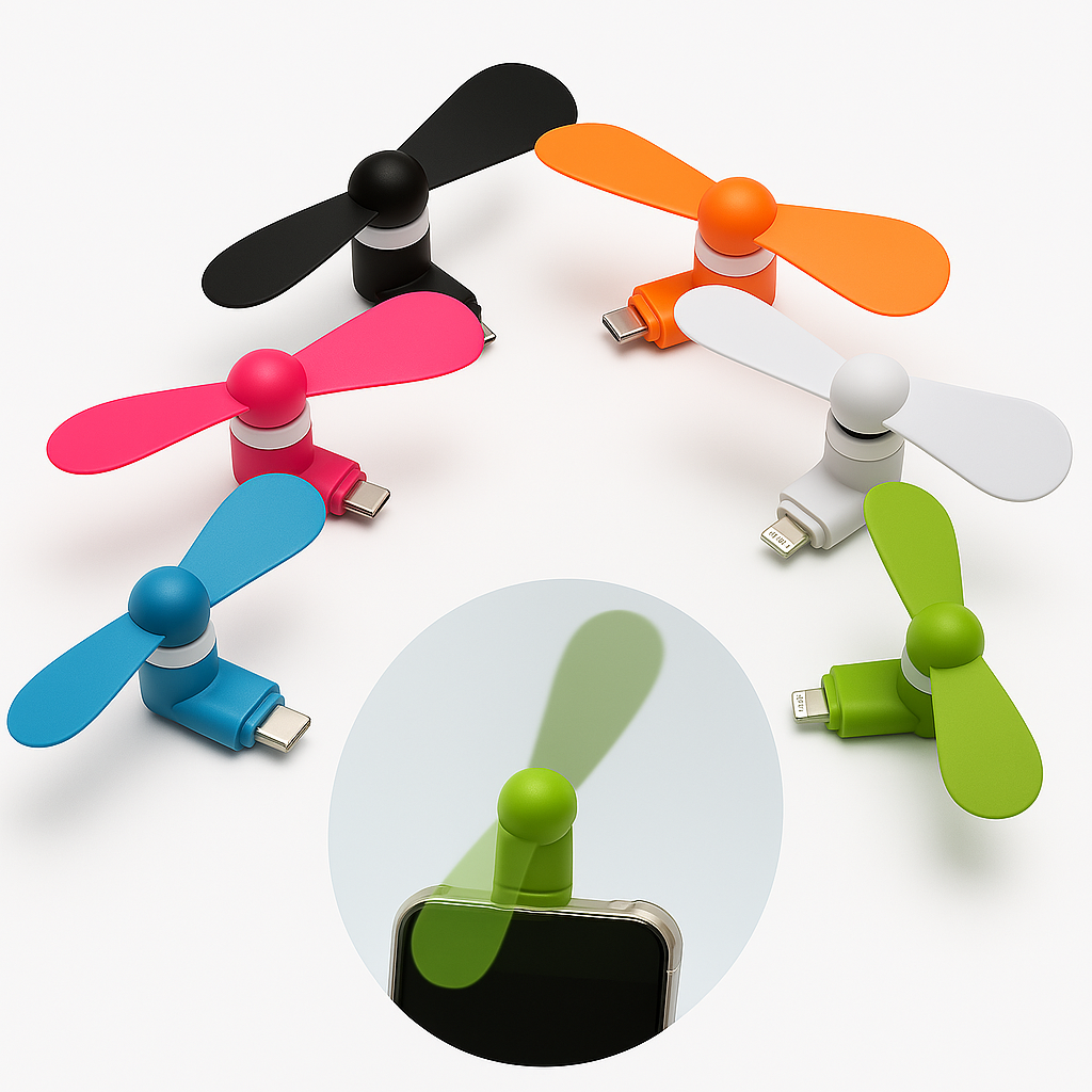 UK-0939 Portable Mini USB Type-C Fan for Mobile Phone and Power Bank