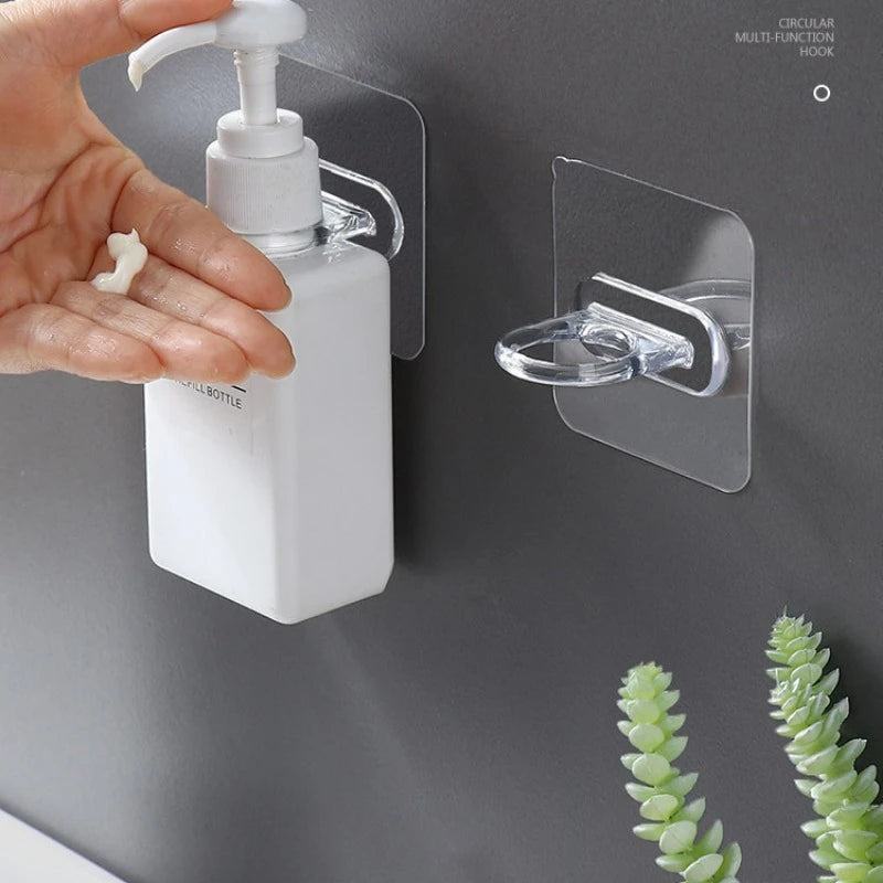 UK-0824 Wall Mount Hook, Multi-Functional Horizontal and Vertical Adhesive Hanger for Curtains and Clothes, Adjustable Direction, Utility Hooks (1PC)