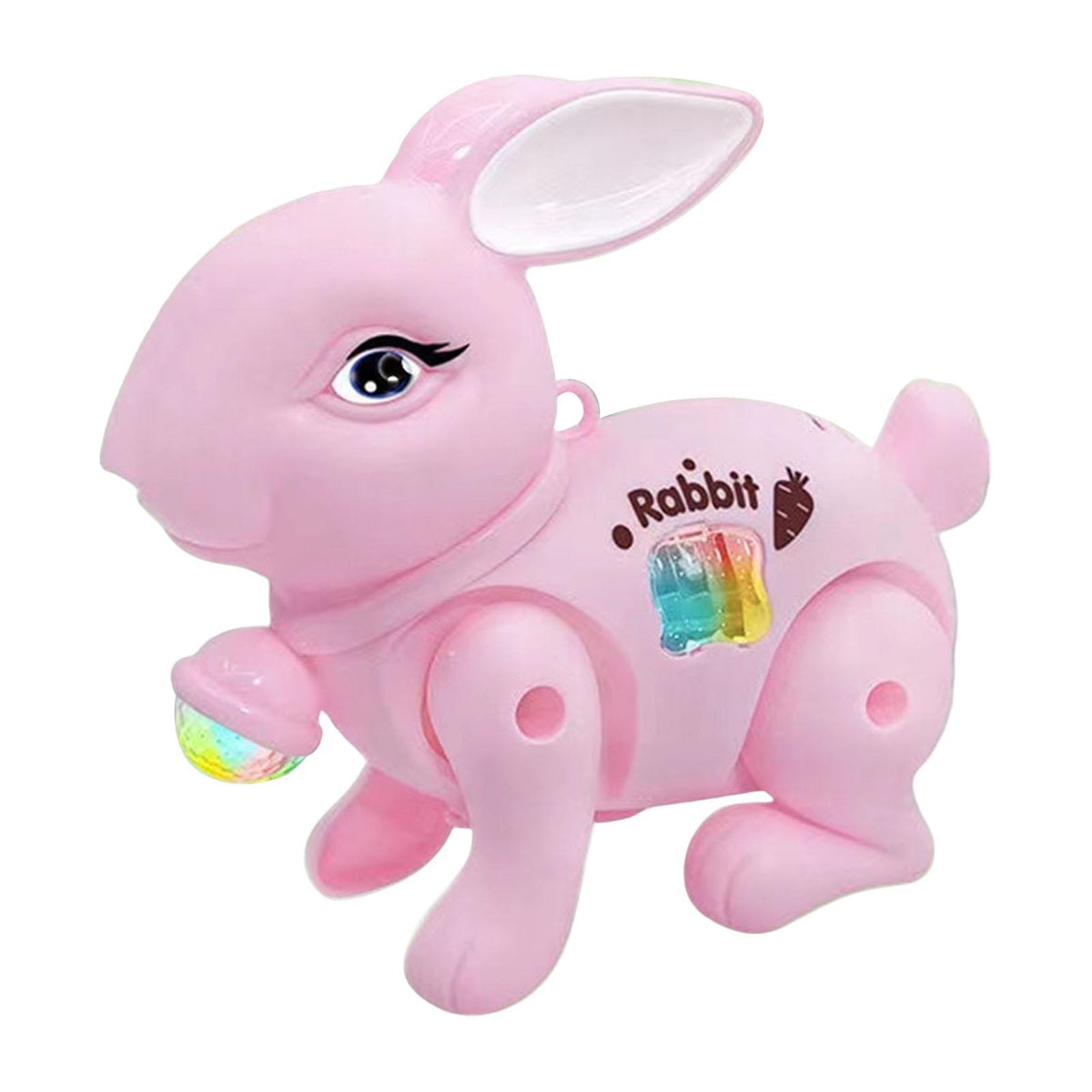 UK-1042 Baby Crawling Toy-Walking Rabbit with Light & Sound Cuddly Electronic Pet Educational Features Toy for Kid