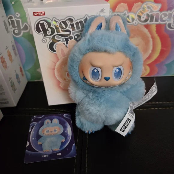 UK-0906 Labubu Cartoon Kawaii Standing Mini Flocked Labubu Figure Doll Figurine Mystery Surprise Blind Bag Children Toy Gift