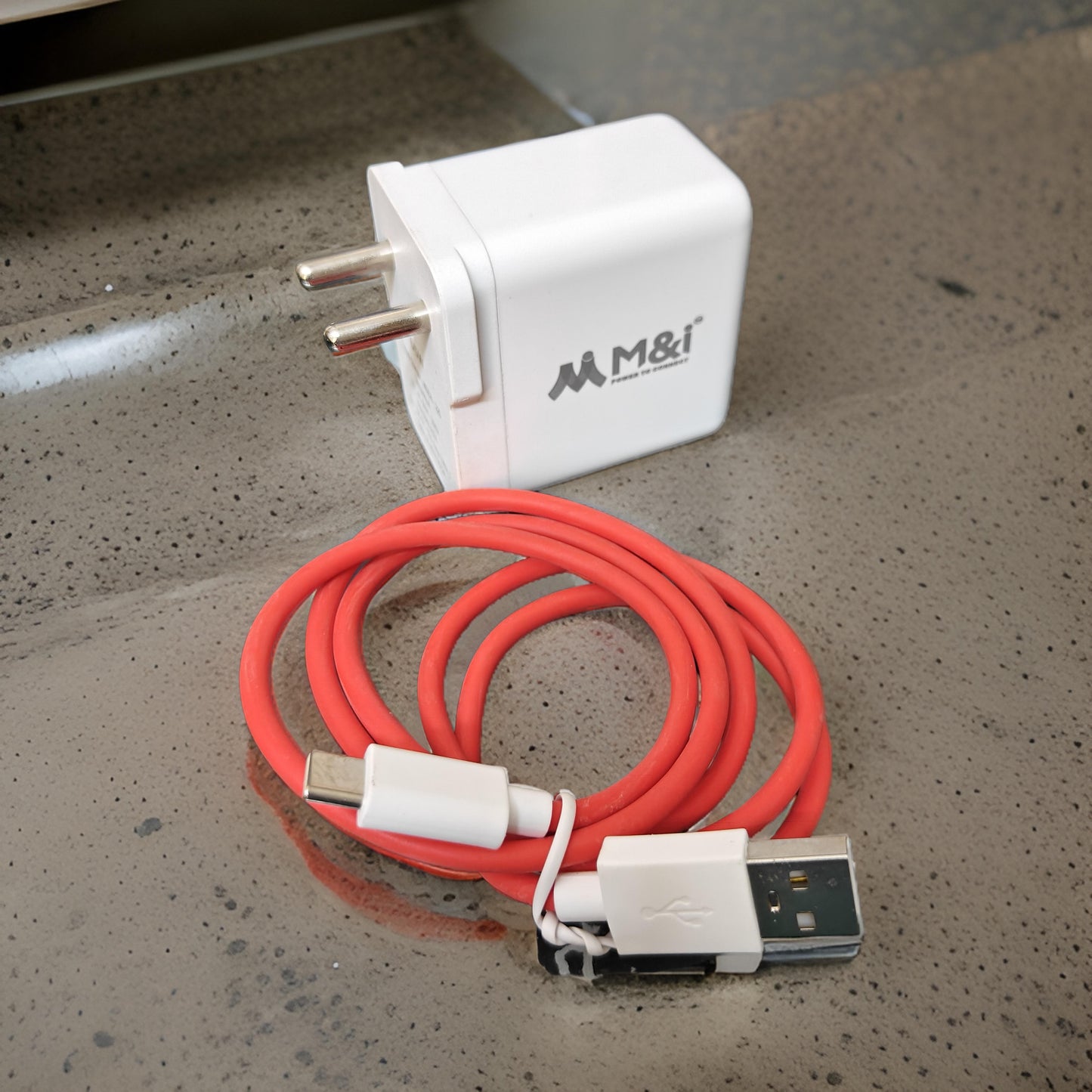 UK-0670 M&i 65W Fast Charing Adaptor & Cable Combo Compatible with OnePlus, Samsung, Realme, Xiaomi, Oppo, Vivo & Other Smartphones, Type C Charger