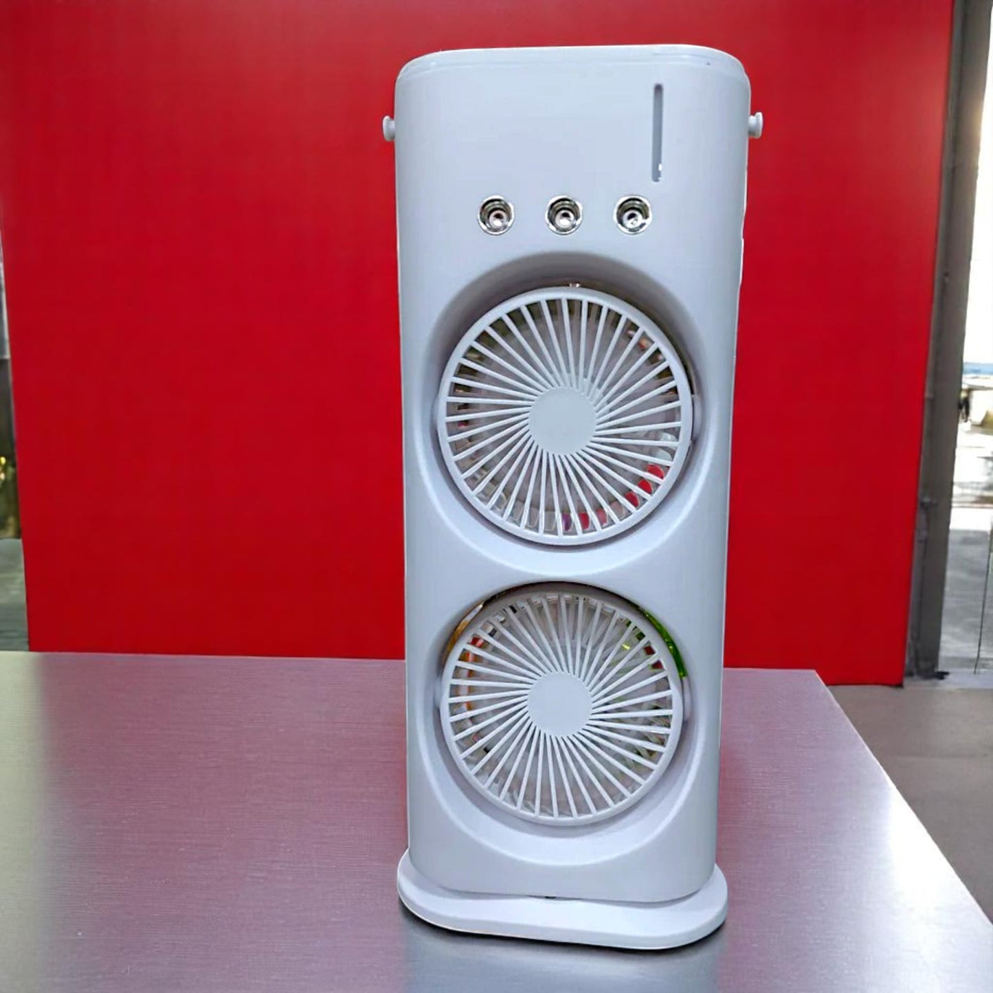 UK-0865 Air Misting Fan Portable Rechargeable Cooling Fan, Personal Air Conditioner, Evaporative Air Cooler for Room, Mister Portable Outdoor Cooling Fans that Blow Cold Air for Travel & More