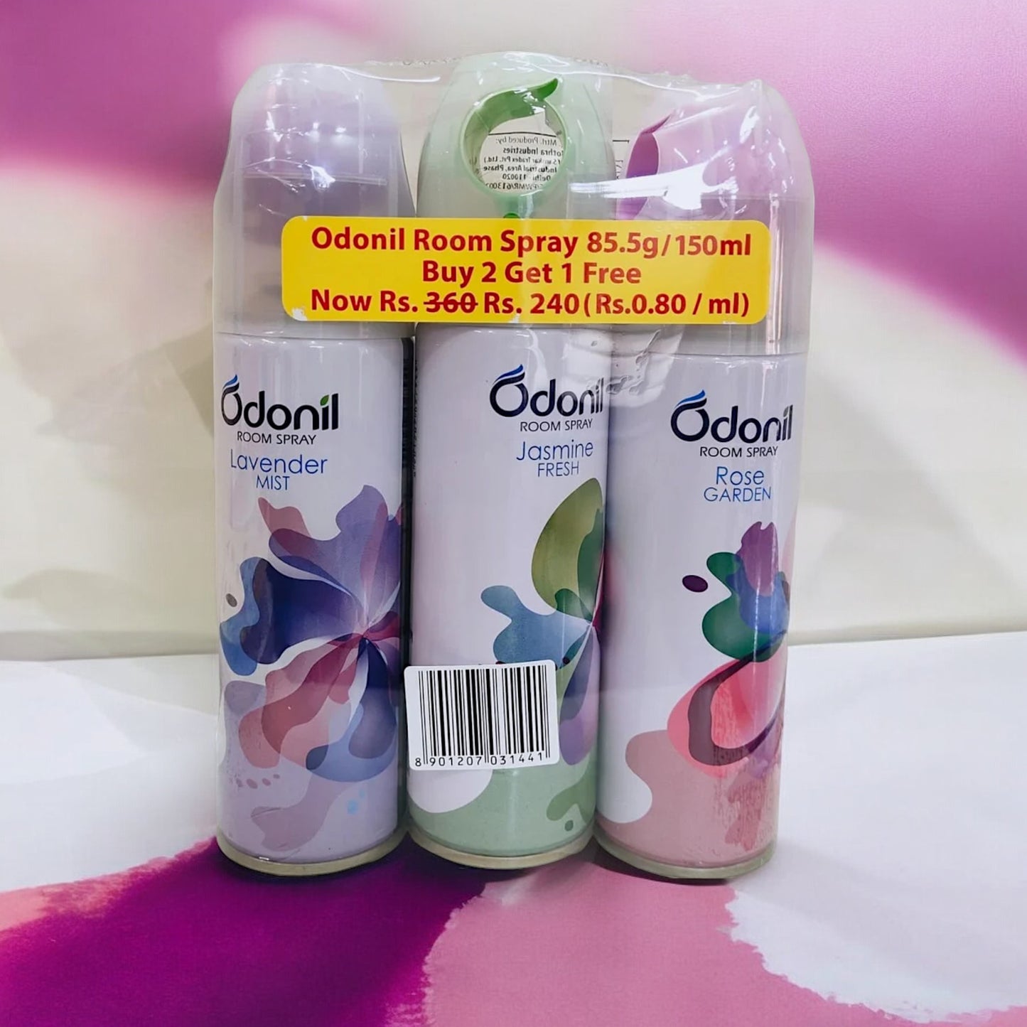 UK-0446 Odonil Special Room Freshner (Rose+Jasmine+Lavender) Combo Spray (3 X 170 Ml)