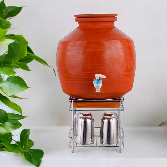 UK-0834 Round Surface Matka Stand for Water Pot | Pot Stand for kitchen utensils | Steel Matka Stand for Kitchen | Water Pot Stand for Kitchen| 8 X 8 X 7.5 Inch