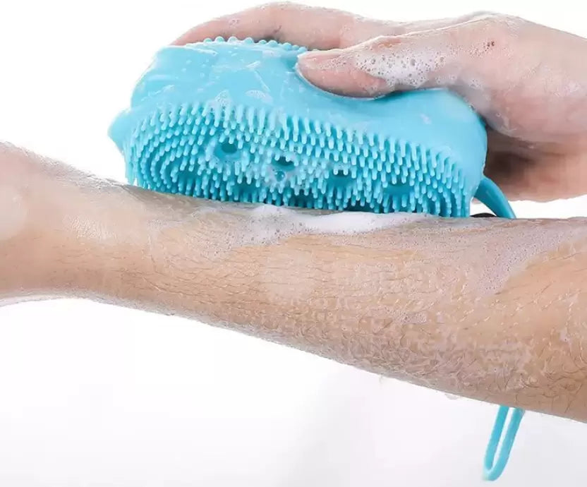 UK-0101 Silicone Bubble Bath Brush Quick Bath Brush Scrubbing Brushes Soft Rubbing Massage Bubble Body Cleaner Silicone Bathroom 1Pcs (Multi Color)