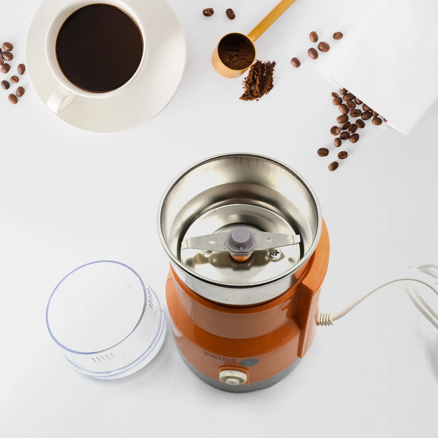 UK-0198 Mini Spice Coffee Grinder Electric Stainless Steel Fast Grinding Multifunction Smash Machine Dry Grain Mill Grinder for Spices Powder Seeds Rice Beans Seasonings