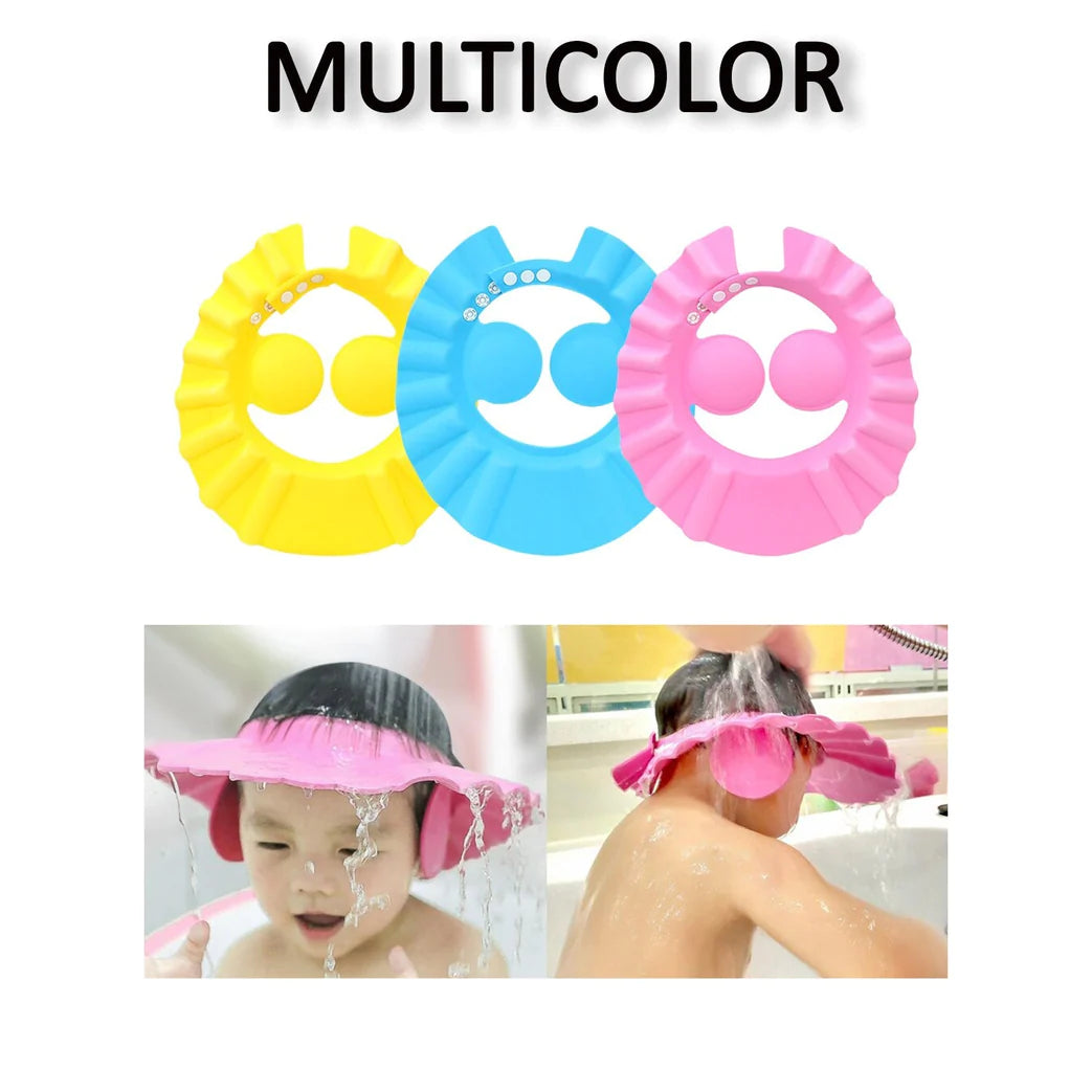 UK-0115  Baby Bathing Adjustable Shower Cap for Eye and Ear Protection -Multicolor