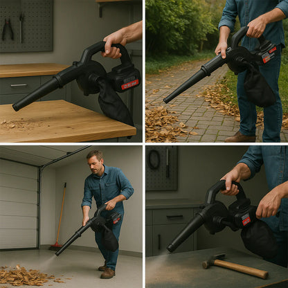 UK-0874 Cordless Air Blower, Leaf Blower Cordless with Battery and Charger, 3.0Ah Battery Powered Leaf Blowers Handheld Electric Blowers for Lawn Care, Patio, Snow, Dust, Blowing Leaves