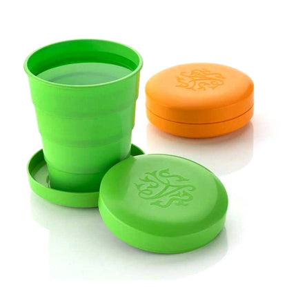 UK-0032 PORTABLE UNBREAKABLE MAGIC CUP / FOLDING / POCKET GLASS FOR TRAVELLING