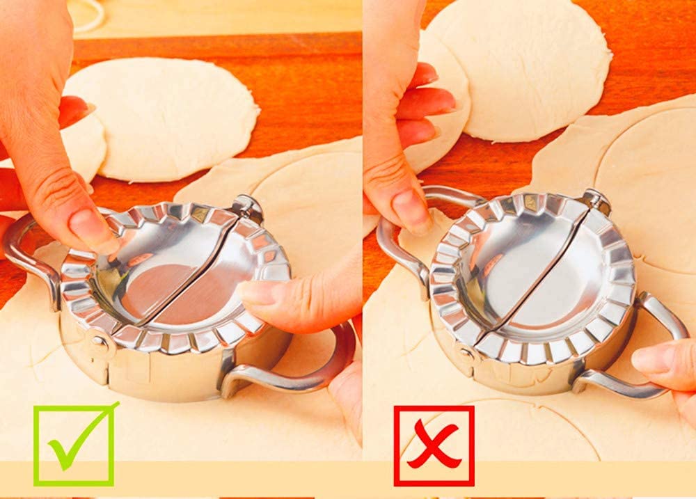 UK-0256 Stainless Steel Dumpling Dough Mould Make Fruit Pie Press Pastry Tools Stamp Cutter Pastry Pie Making