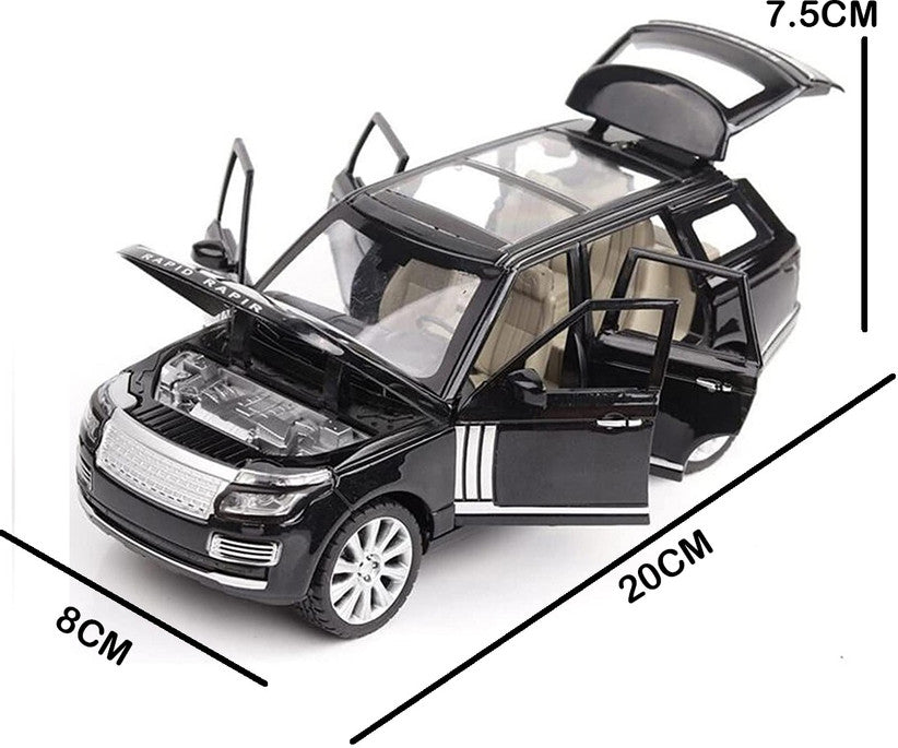 UK-1031 Range Rover Car with Light & Sound Effect, Pullback Action Car with Openable Doors Miniature Collectible Cars for Boys & Girls 3+ Years