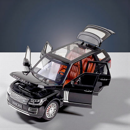 UK-1031 Range Rover Car with Light & Sound Effect, Pullback Action Car with Openable Doors Miniature Collectible Cars for Boys & Girls 3+ Years