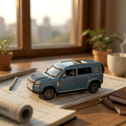 UK-0946 Defender Toy Car Metal Body Openable Doors, Bonnet & Boot Pull-Back Action for Kids Diecast Model