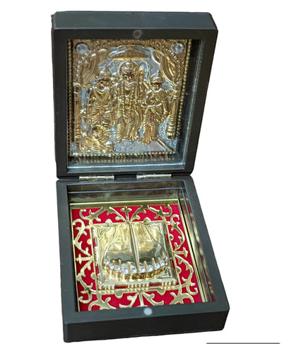 UK-0309 Blessing Lord  Small Puja Worship Box – Gold Plated      ( MIX GOD)