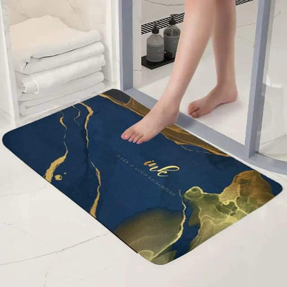 Floor Mat, Doormat, Bathroom Carpet Cushion Mat Bathroom mat Water Absorbing Non Slip Floor mat Quick Drying Water for Home Diatomite Door Mat Soft Silicone Super Absorbent(MULTI-DESIGN)