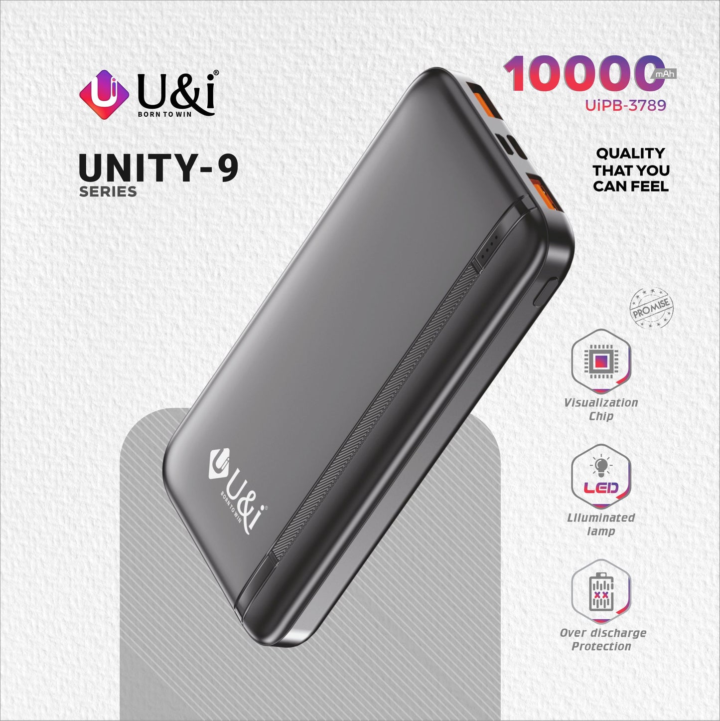 UK-0613  U&I 10000mah PowerBank( UNITY-9 , UIPB-3789 )