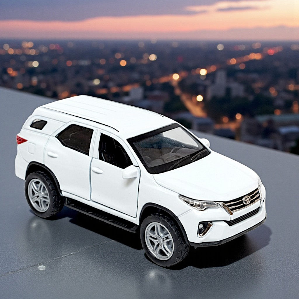 UK-1024 Fortuner Die-Cast Car Sturdy Metal Miniature Model Toy Vehicle for Kids Realistic Design with Smooth Action Premium Collectible Fortuner Toy Car