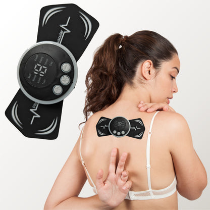 UK-0336 EMS Lymphatic Drainage Massager With 8 Modes 18 Levels, Neck Massager For Neck Back Hand Leg, 1 Host 2 Patches