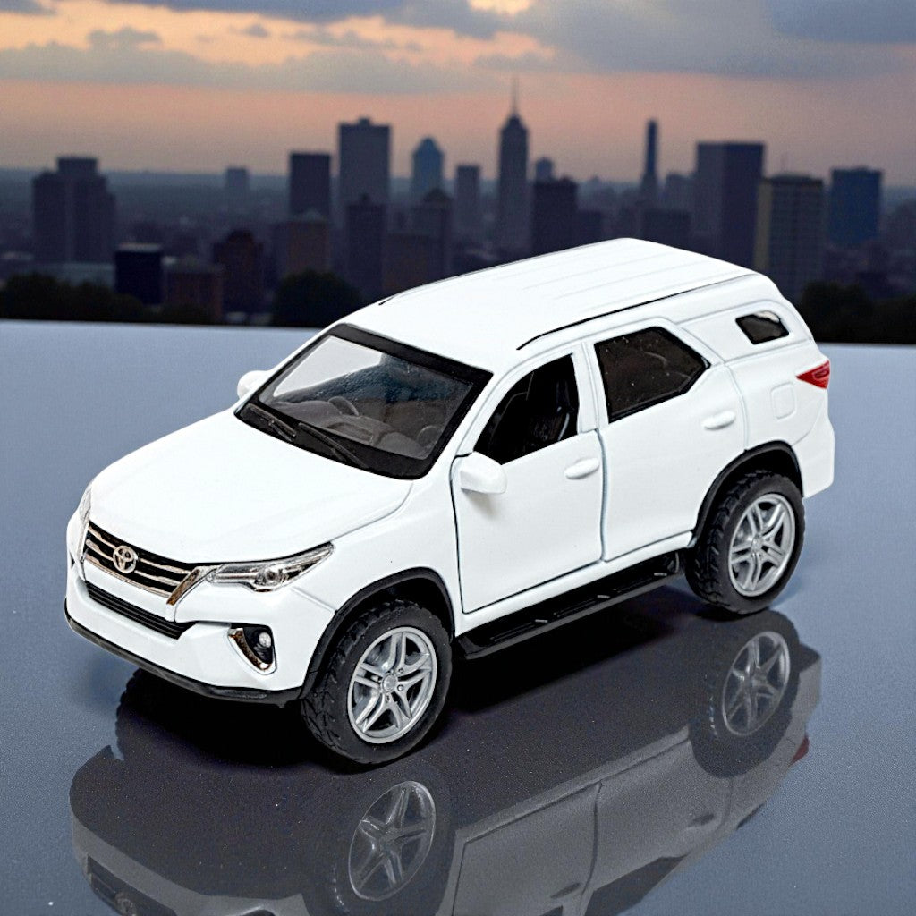 UK-1024 Fortuner Die-Cast Car Sturdy Metal Miniature Model Toy Vehicle for Kids Realistic Design with Smooth Action Premium Collectible Fortuner Toy Car