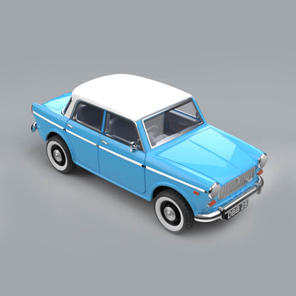 UK-0955 Queen 70's Classic Toy car, Opanable frount Doors, Pull Back Action Toy, Openable Doors Antique Sturdy Collectible Die Cast Scale Model