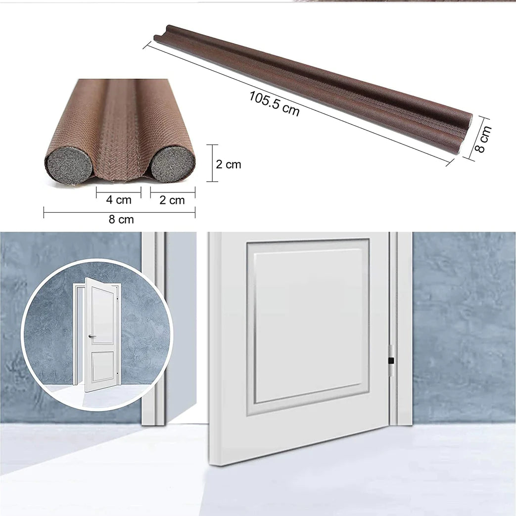 UK-0206 Twin Door Draft Stopper/Guard Protector for Doors and Windows | Door Bottom Sealing Strip Guard for Home